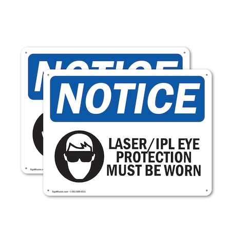 Signmission 12 in Height, 18 in Width, Aluminum, Rectangle OS-2PACK-NS-A-1218-L-13960